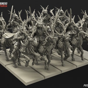 Japanese Elite Guard Kirin Riders x10 | Kyoushuneko Miniatures | 30mm scale | Infantry Unit | DnD | Tabletop Wargaming miniatures | Resin