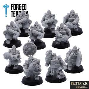 Dwarf Firespitters, Sons of Ymir, Highlands Miniatures, Dwarfs Flamers Tabletop Games Wargaming Dwarven Army Miniatures D&D Dwarves Figures