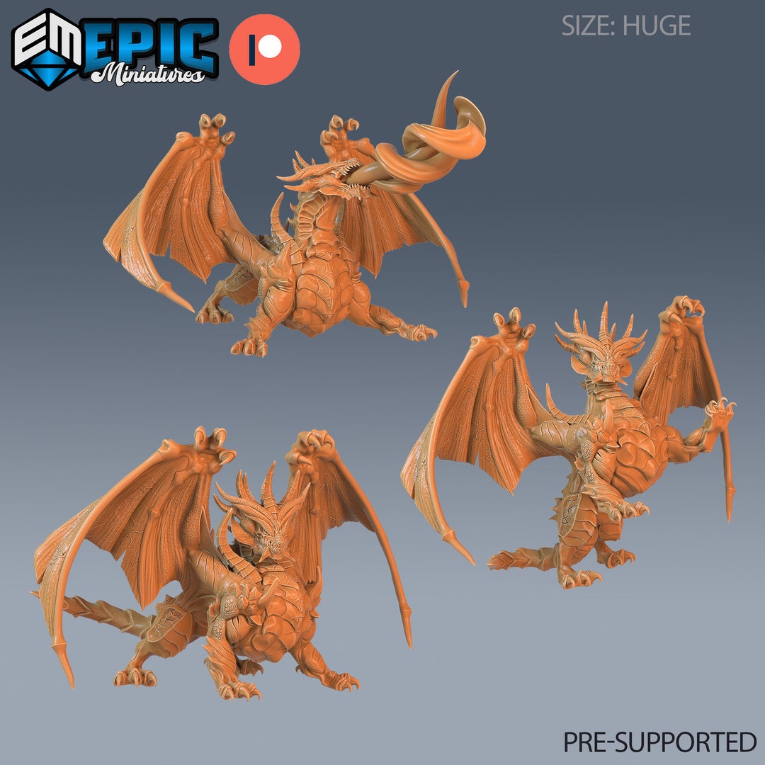 Gray Dragon | 28mm Scale Dungeons and Dragons Miniatures for Tabletop ...