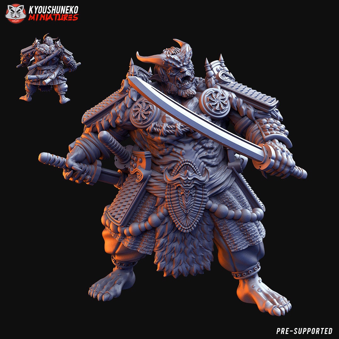 Japanese Chaos Oni Samurai | Kyoushuneko | Tabletop Dnd Role