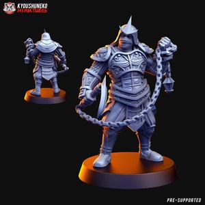 Japanese Ninja Hanzo | Yokai Warrior | Tabletop DnD Fantasy Roleplay Wargames Feudal Japanese Ninja Miniature | Kyoushuneko | Human Figure