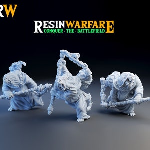 Rat Initiates | Ratmen Ratfolk | Vermin Warrior | Unpainted Resin Model 32mm scale Wargaming DnD Role play Fantasy Rat Miniatures