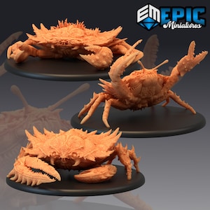 Giant Crab | 28mm scale Dungeons and Dragons Miniatures for Tabletop Gaming | Wargaming Fantasy Miniatures | 3d printed | Sea Creature