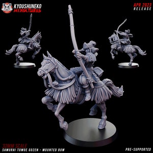 Japanese Samurai Tomoe Gozen Archer Bow Cavalry -  Kyoushuneko Miniatures, Kensei Test of Honour Feudal Wargaming Minis for Tabletop Games