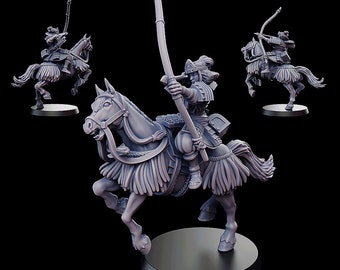 Japanse samoeraien Tomoe Gozen boogschutter boog cavalerie - Kyoushuneko Miniatures, Kensei Test of Honor Feudal Wargaming Minis for Tabletop Games