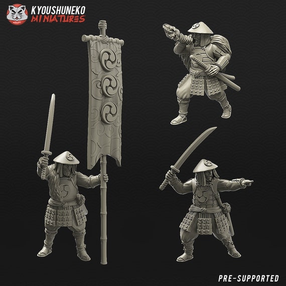 八丁念仏 コストモ製戦闘服 Lサイズ Japanese Ashigaru Spearmen Unit 18x | Kyoushuneko Miniatures