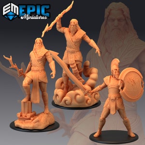 Storm Giant Lord | 28mm scale Dungeons and Dragons Miniatures for Tabletop Gaming | Wargaming Fantasy Miniatures | 3d printed | Zeus