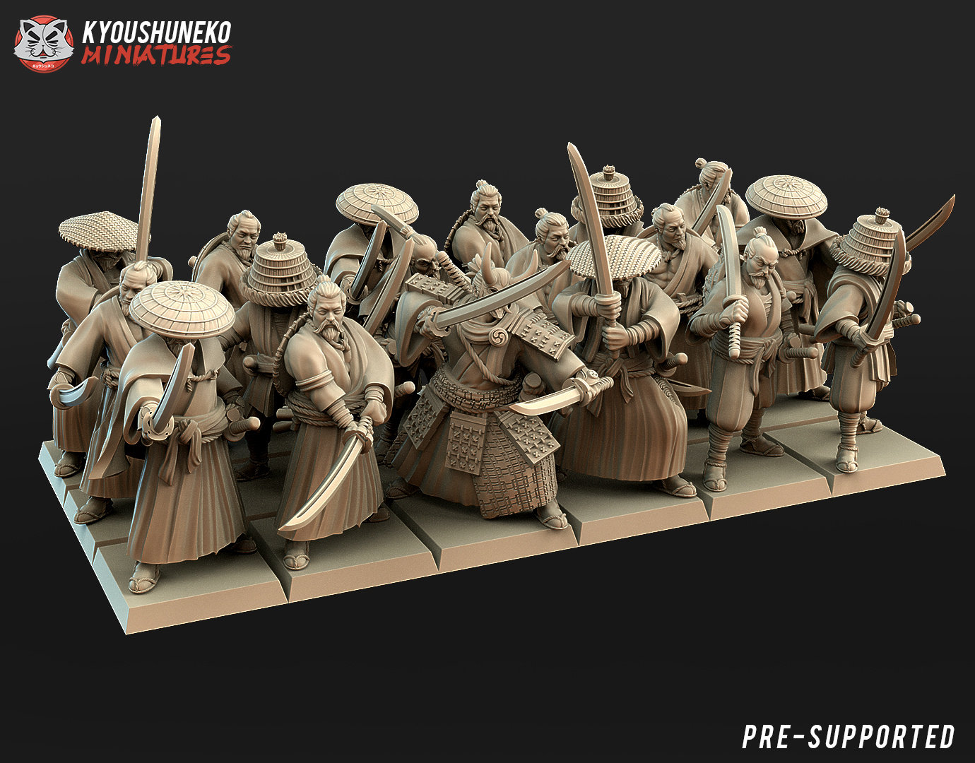 サムライ Samurai 15 Japanese Samurai Ronin X18 | 30mm Scale Feudal Infantry