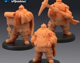 Fire Dwarf Male | 28mm scale Dungeons and Dragons Miniatures for Tabletop Gaming | Wargaming Fantasy Miniatures | 3d printed | Dwarven