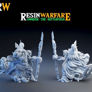 Ratte Kriegsherr | Rattenkönig | Ratmen Rattenvolk Ungeziefer Krieger | Unbemaltes Resin Model 32 mm Wargaming DnD Rollenspiel Fantasy Ratte Miniaturen |