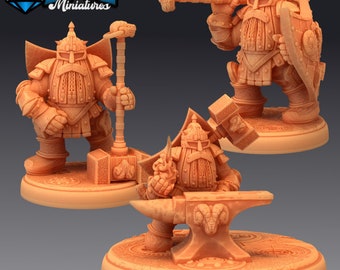 Steel Dwarf | 28mm scale Dungeons and Dragons Miniatures for Tabletop Gaming | Wargaming Fantasy Miniatures | 3d printed | Norse Dwarf