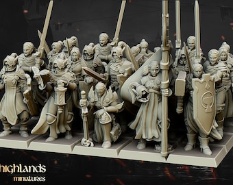 Warriors of the Lady | Medieval Knight Female Warriors | Tabletop Wargaming RPG Fantasy D&D Miniature | 3d printed miniatures for gaming