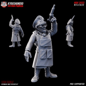 Soldado alemán Científico loco / Juegos de guerra Steampunk Soldados militares alemanes históricos Miniatura del ejército de la Segunda Guerra Mundial / Miniatura ciberpunk de ciencia ficción