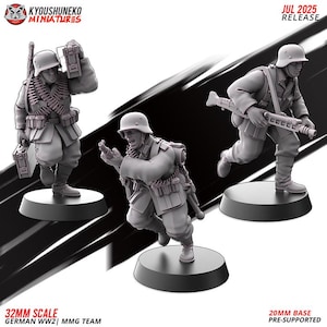 WW2 MMG TEAM | Historical Wargaming Miniatures  | Tabletop Wargames Figures | Weird War Kyoushuneko Miniatures