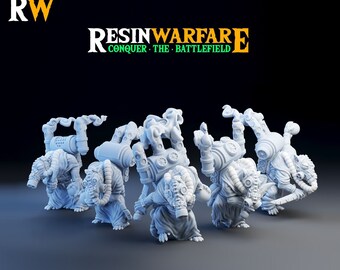 Ratmen Battle Alchemist | Vermin Warrior | Unpainted Resin Model 32mm scale Wargaming D&D Role play Fantasy Rat Warrior Fighter Miniature
