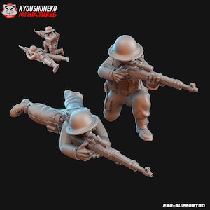 British Sniper Team | Tabletop Wargames Historical British Military Soldiers Army WW2 Miniature | World War 2 Wargaming |