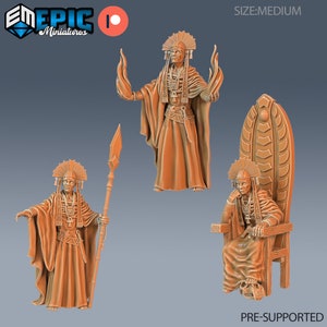 Shaman Chief | 28mm scale Dungeons and Dragons Miniatures for Tabletop Gaming | Wargaming Fantasy Miniatures | 3d printed | Tribal Warrior