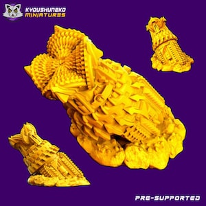Dwarf Termite Assault Pod | Tabletop Wargames Sci-Fi Dwarven Vehicle Drill Machine Miniature | Kyoushuneko | Dwarven Scatter Terrain Props