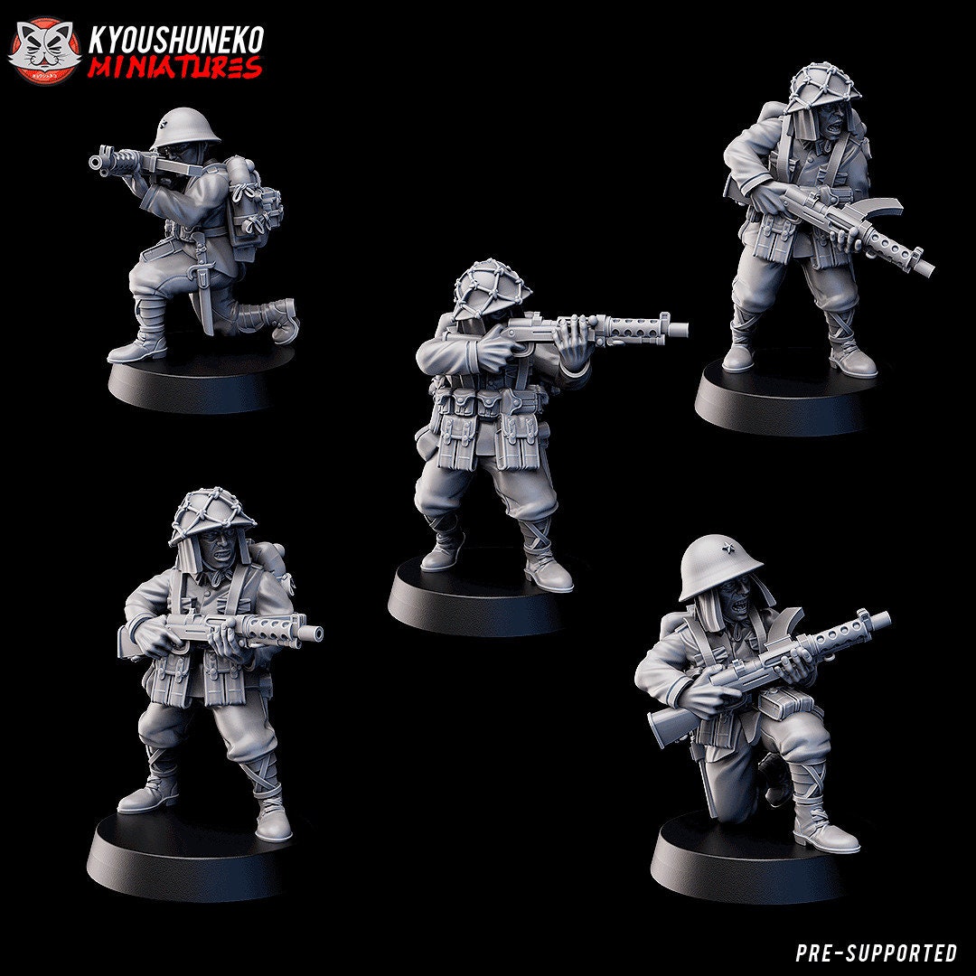 Japanese Soldiers Submachine Gun | Tabletop Wargames