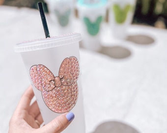 Minnie Mouse Rhinestone Cold Cups