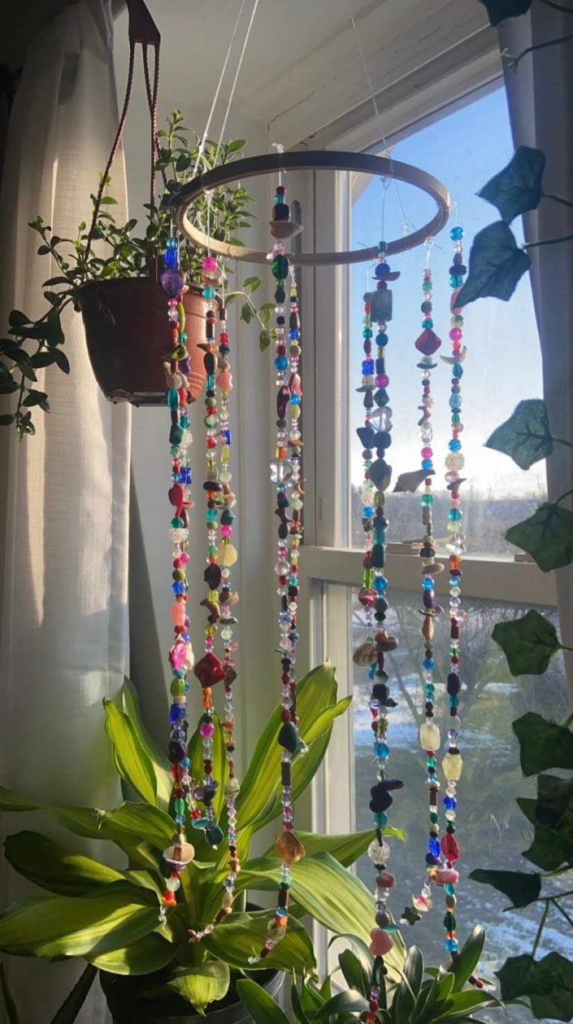 Glass Bead Suncatcher Etsy