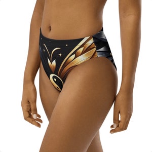 Bikini de cintura alta reciclado con estampado integral Ykj