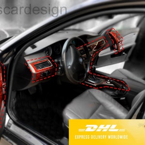 For 5 Series e60 e61 (2003 - 2010)  /Dashboard Cover / Decorative Frame Set / Piano Black / Carbon Fiber / Glossy Silver / Glossy Red / Wood