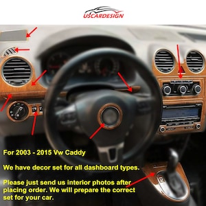 Volkswagen Caddy Dashboard Trim Decor Set (2003-2015)