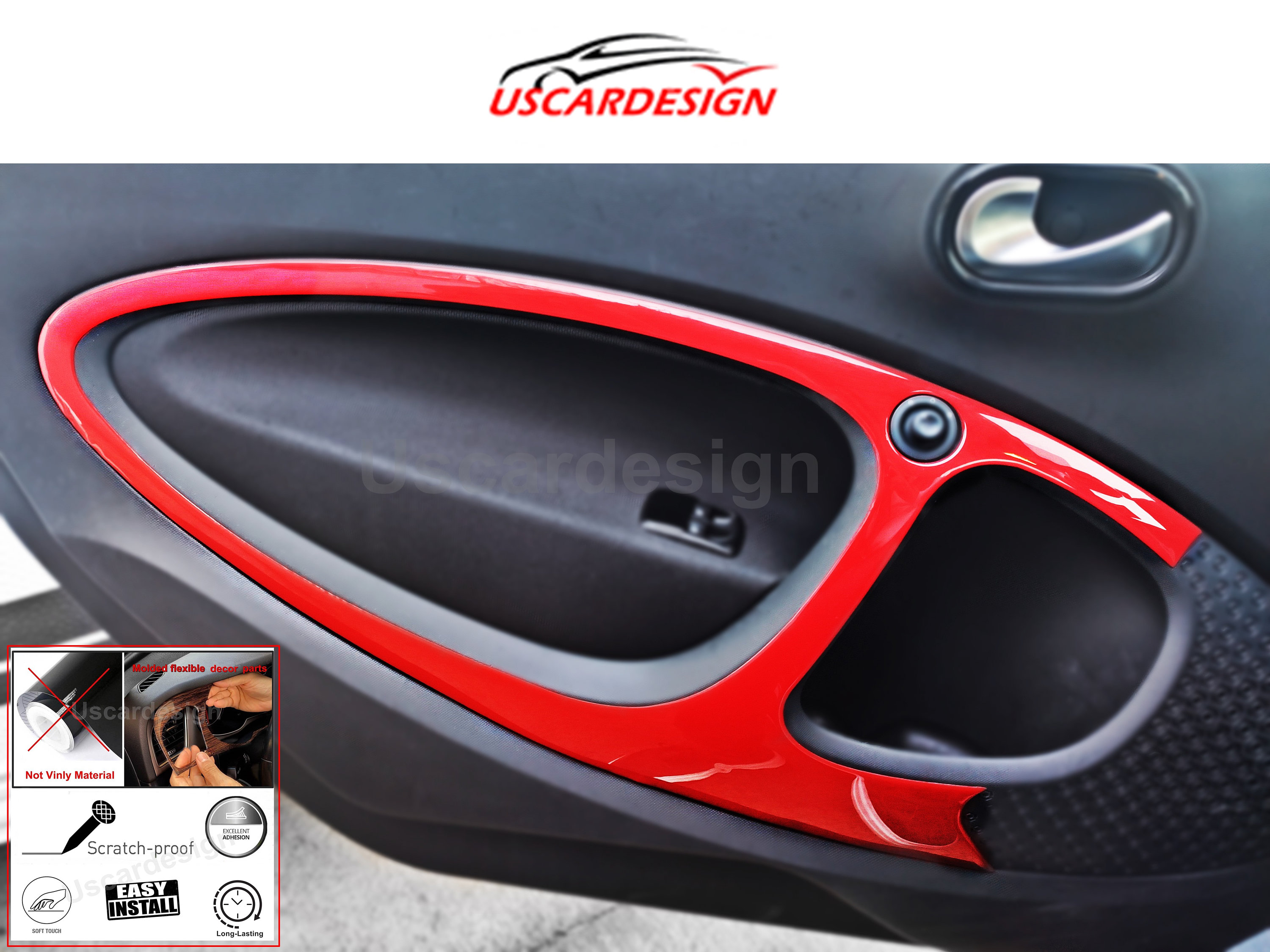 Für Smart Fortwo Forfour 453 Echtes Leder Auto Schlüssel Tasche