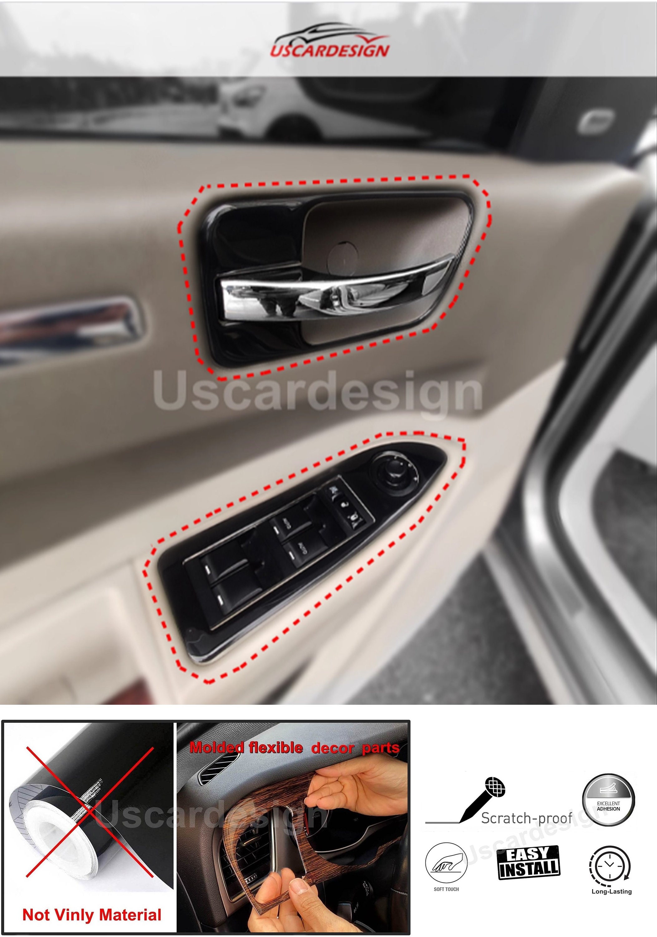 Black Carbon Fiber Exterior Door Handle Cover for Renault Austral 2022 2023  Car Luxurious Styling Accessories Sticker Set Chrome - AliExpress