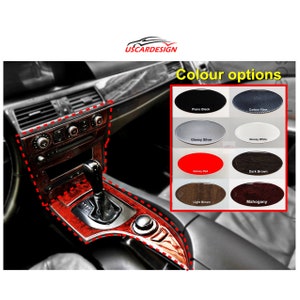 For 5 Series e60 e61 (2003 - 2010) Center Dashboard, Console Decor, Car Accessorie, Piano Black, Carbon Fiber, Wood, Silver
