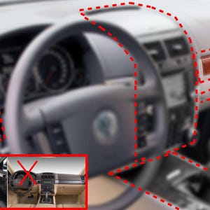 VW Touareg Dashboard Trim Kit (2003-2009): Piano Black, Carbon Fiber, Red