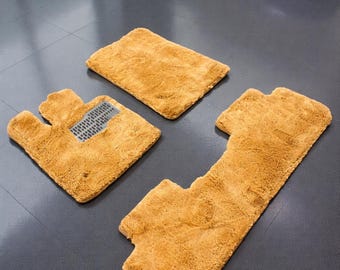 Alfombrillas de coche de piel de oveja vegana de ultralujo para SUV deportivos premium / Comodidad de pelo largo / Fabricadas a mano con ajuste perfecto moldeado a medida