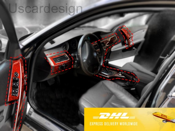Pour BMW Série 3 E90 Grand A Version Autocollant décoratif de volant de  voiture en fibre de carbone (rouge)