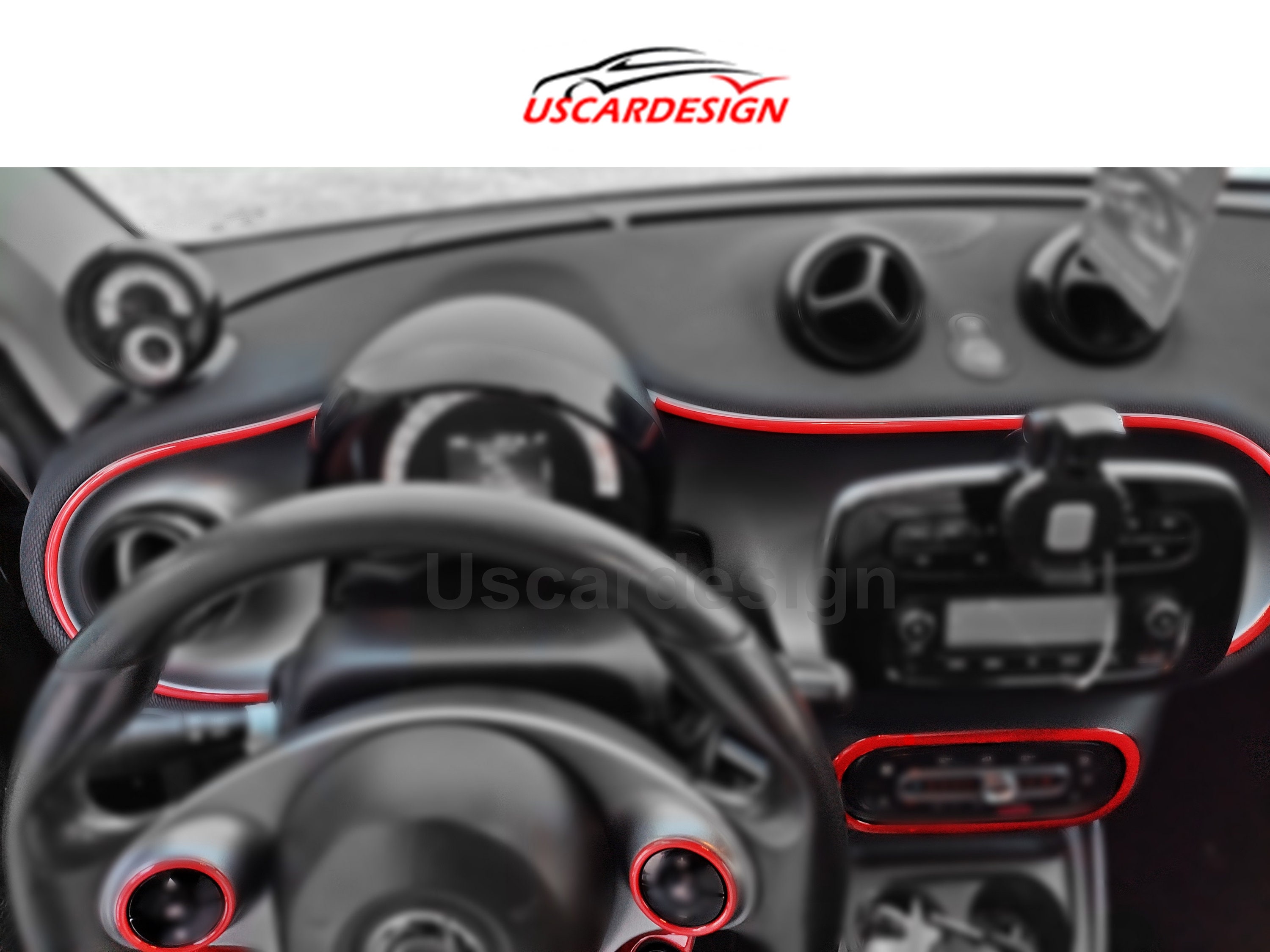 Auto Lenkradbezug, Für Smart fortwo 451 450 452 453 454 Cabrio Forfour  Coupe Auto Ultra Dünn Anti-Rutsch Leder Lenkradhüllen Weich und  Atmungsaktiv,Round-B : : Auto & Motorrad