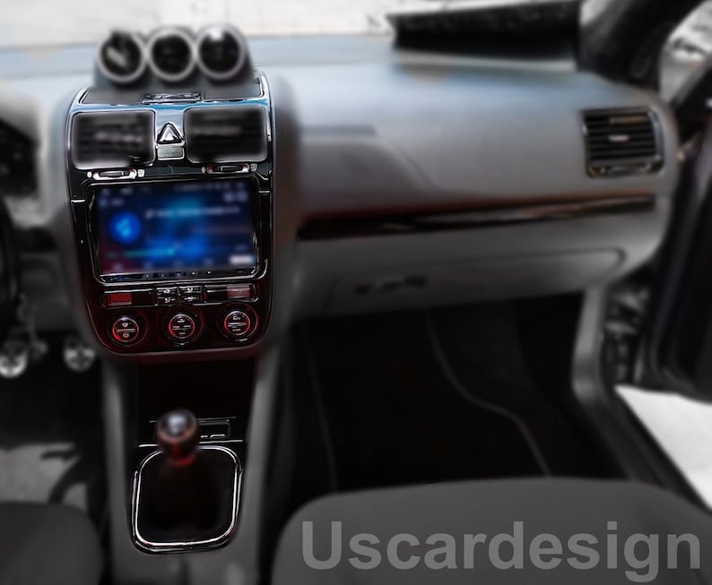 Décor de tableau de bord pour VW Golf 5 / Jetta MK5 2003-2008 Accessoires de console, revêtement d'habillage, style de voiture, design d'intérieur automobile, piano noir image 3