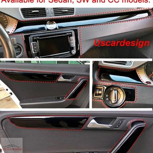 Car Interior Styling Set For Passat B7 (2010-2014), Automobile Accessories, Trim Decors, Dashboard Cover, Door Handle, Knob
