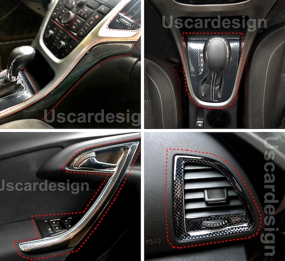 Ensemble de style intérieur complet pour 2010 2020 Vauxhall / Opel Astra J,  couverture de tableau de bord, décors de poignée de porte, accessoires de  garniture de manette de vitesse -  France
