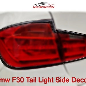 For 3 Series F30 (2011-2015) Tail Light Decor Frames, Trim Accessorie, Piano Black, Carbon Fiber, Coating