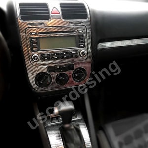 Interior Styling Set For VW Golf 5 / Jetta MK5 (2003-2008) Full (Doors + Dashboard), Dashboard Sticker, Door Cover, Console Coating, Car