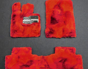 Alfombrillas de coche de piel de oveja vegana de ultralujo para SUV deportivos premium / Comodidad de pelo largo / Fabricadas a mano con ajuste perfecto moldeado a medida