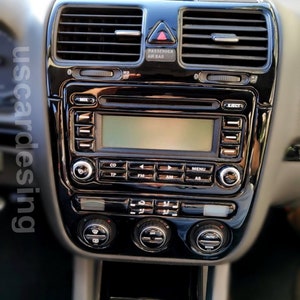 Décor de tableau de bord pour VW Golf 5 / Jetta MK5 2003-2008 Accessoires de console, revêtement d'habillage, style de voiture, design d'intérieur automobile, piano noir image 1