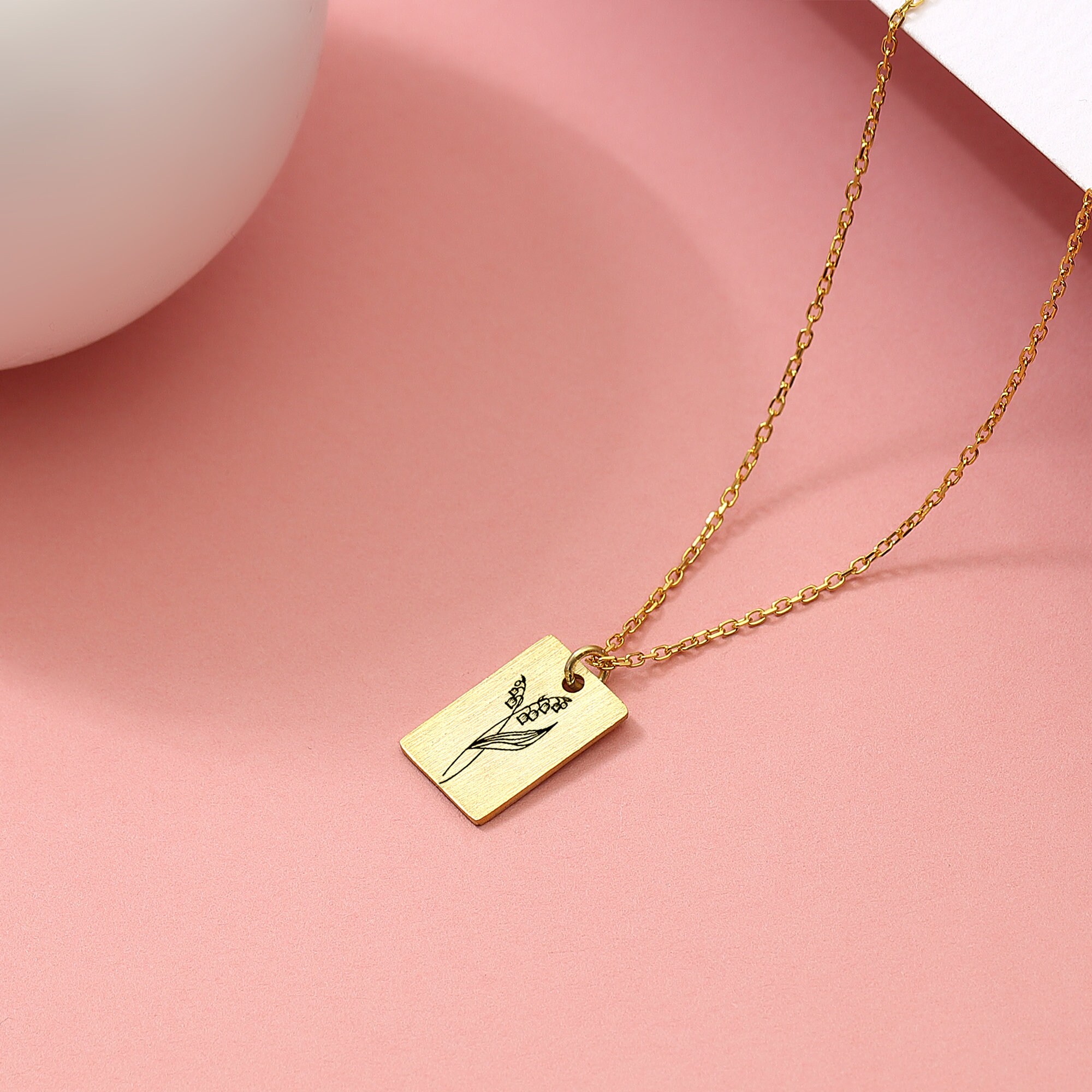 Birth Flower Birth Month Flower May Birth Flower Necklace Etsy