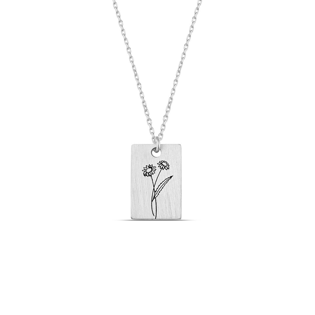 Birth Flower Birth Month Flower April Birth Flower Necklace April Birth