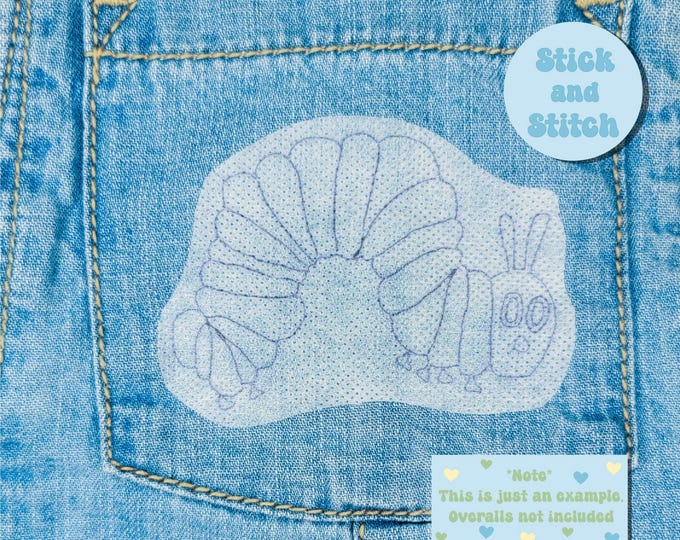 Stick and Stitch Embroidery Design, the Very Hungry Caterpillar Pattern, Peel &amp; Stick Transfer ...