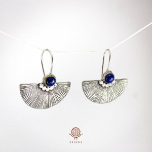 Silver plated Crystal Earrings aesthetic earrings moonstone earrings labradorite earrings cool earrings christmas gift for her Lapis lazuli