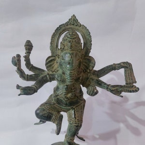 Antique Ganesh Statue, Dancing Lord Ganesh Statue, Ganesh Sculpture, Hindu God, Elephant God