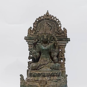 Antique meditation of Lord Brahma Statue, Brahma Sculpture, Hindu God, Birthday Gift