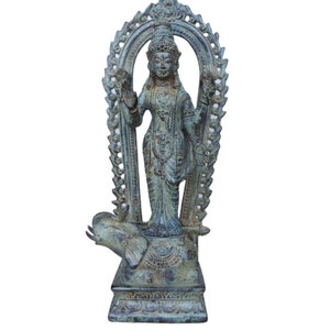 Goddess Lakshmi Statue , Lakshmi Sculpture , Vintage Bronze Lakshmi , Hindu Goddess , Birthday Gift , Home Decoration , Business Gift