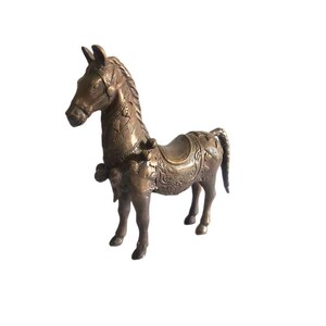 Miniature 9 Inch Horse Statue, Horse Statue, Animal Lover, Vintage Bronze Horse, Birthday Gifts, Home and Office Decoration